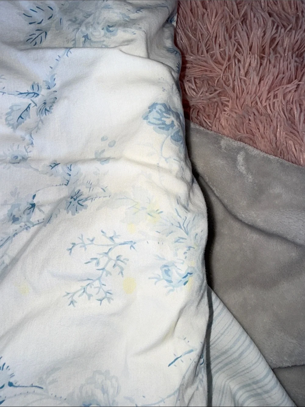 Laura Ashley Light Blue Striped twin bed comforter